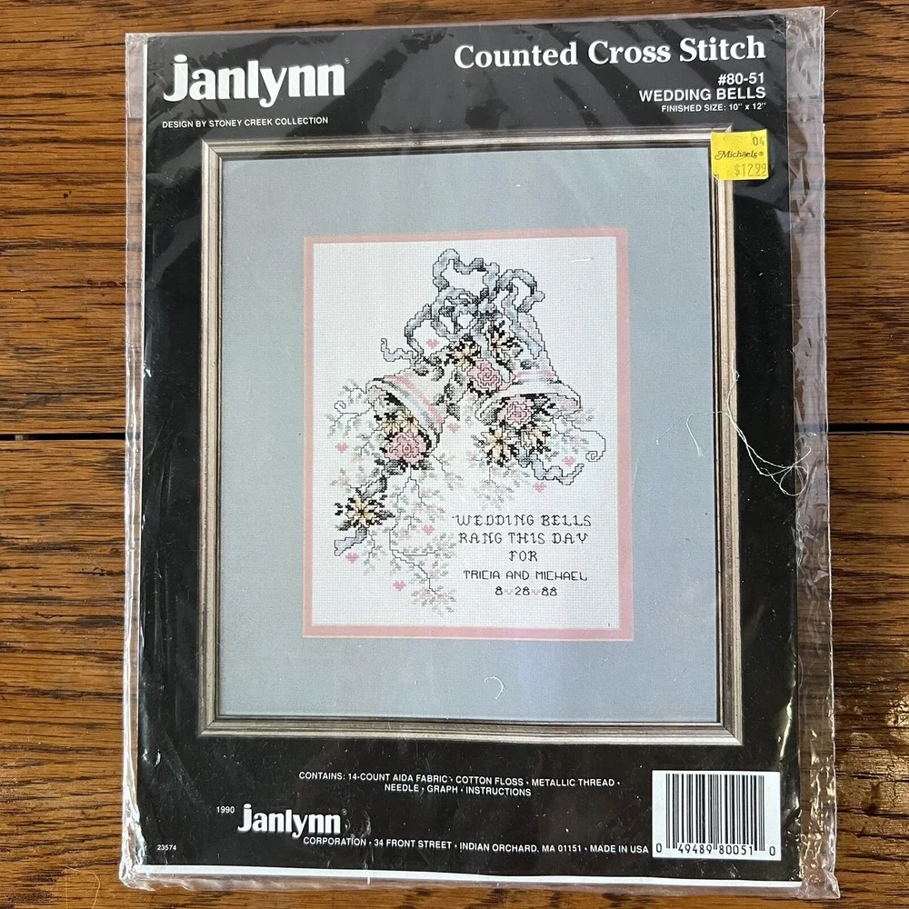 Janlynn WEDDING BELLS #80-51 Counted Cross Stitch Kit 10